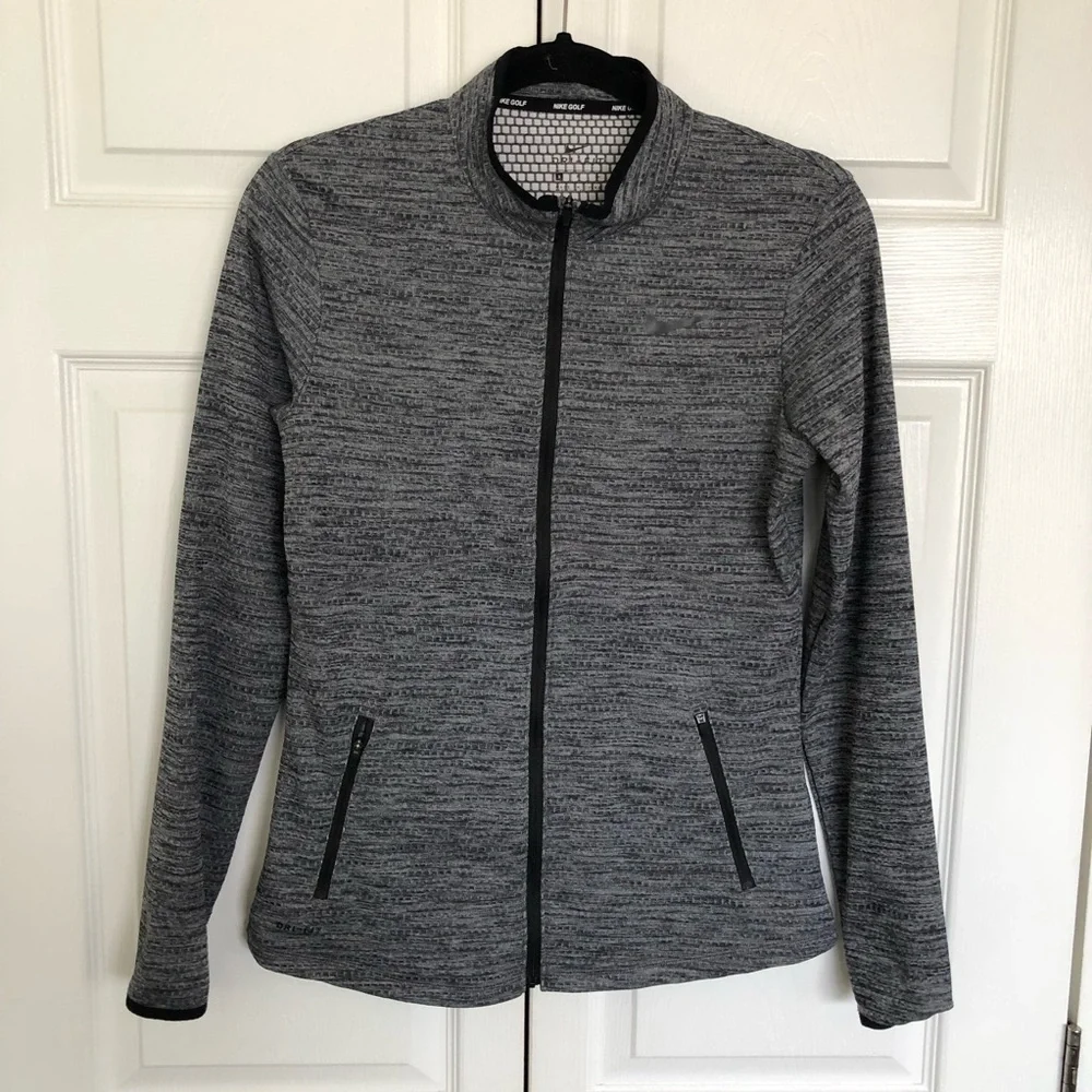 Women’s Grey and Black Heather Nike Golf Dri Fit Jacket  Size S